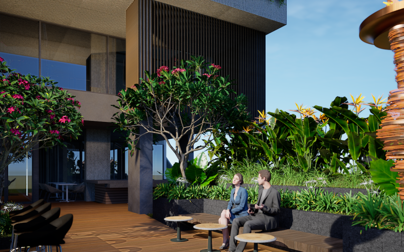 bali outdoor cafe design